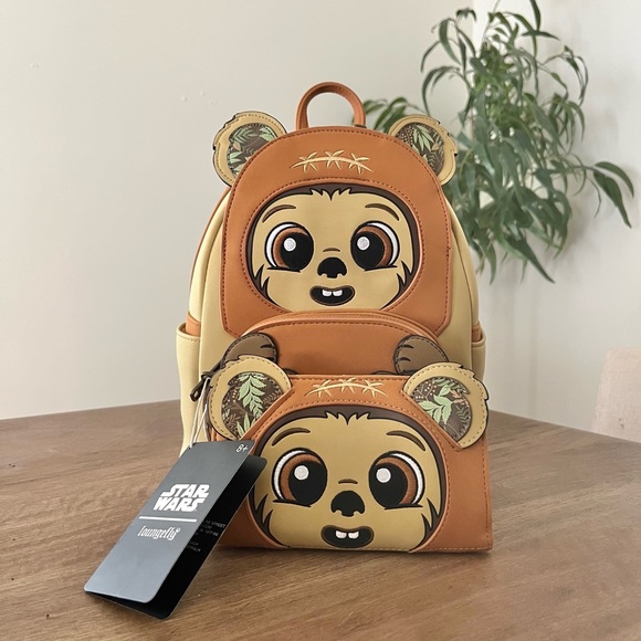 Loungefly x Star Wars Ewok Backpack & Wallet - Picture 4 of 10